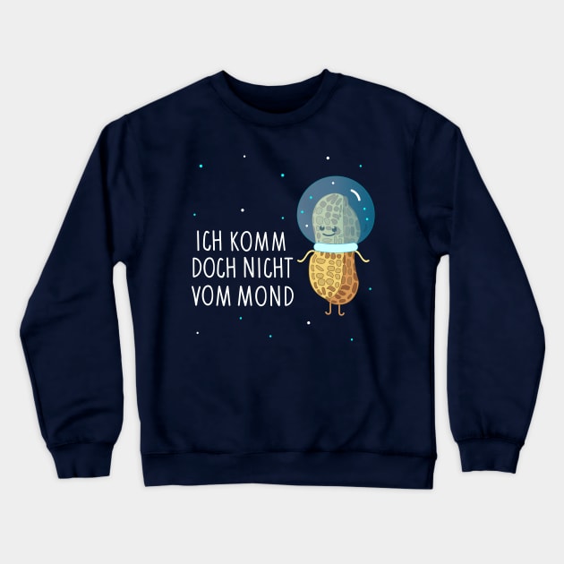 Funny peanut - astronaut Crewneck Sweatshirt by spontania